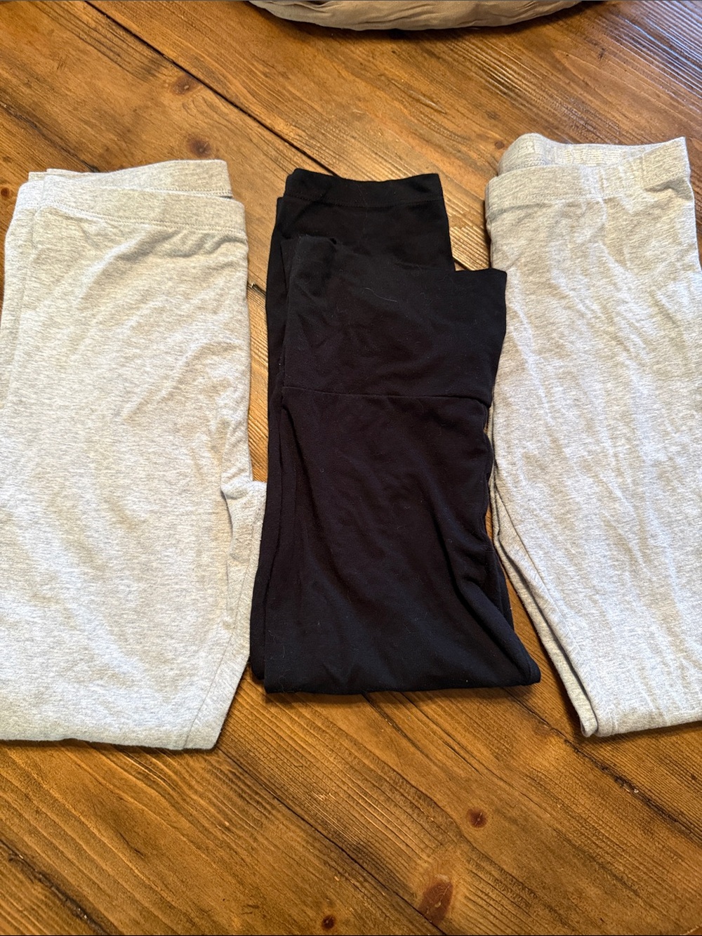 wonder nation Black and Light Gray Kids Leggings Set